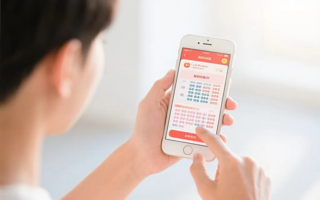 彩民在手机上安全查询开奖信息,界面简洁明了